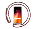 Funda Colgante Transparente para Xiaomi Redmi Note 8T con Cordon Rosa / Dorado