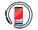 Funda Colgante Transparente para Xiaomi Redmi S2 con Cordon Negro
