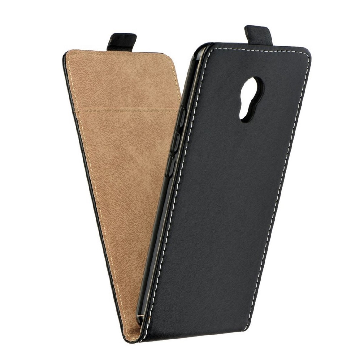 Funda Piel Premium Negra Ultra-Slim para Meizu Mx6