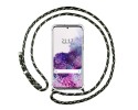 Funda Colgante Transparente para Samsung Galaxy S20+ Plus con Cordon Verde / Dorado