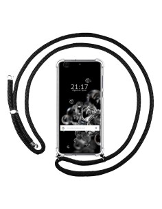 Funda Colgante Transparente para Samsung Galaxy S20 Ultra con Cordon Negro