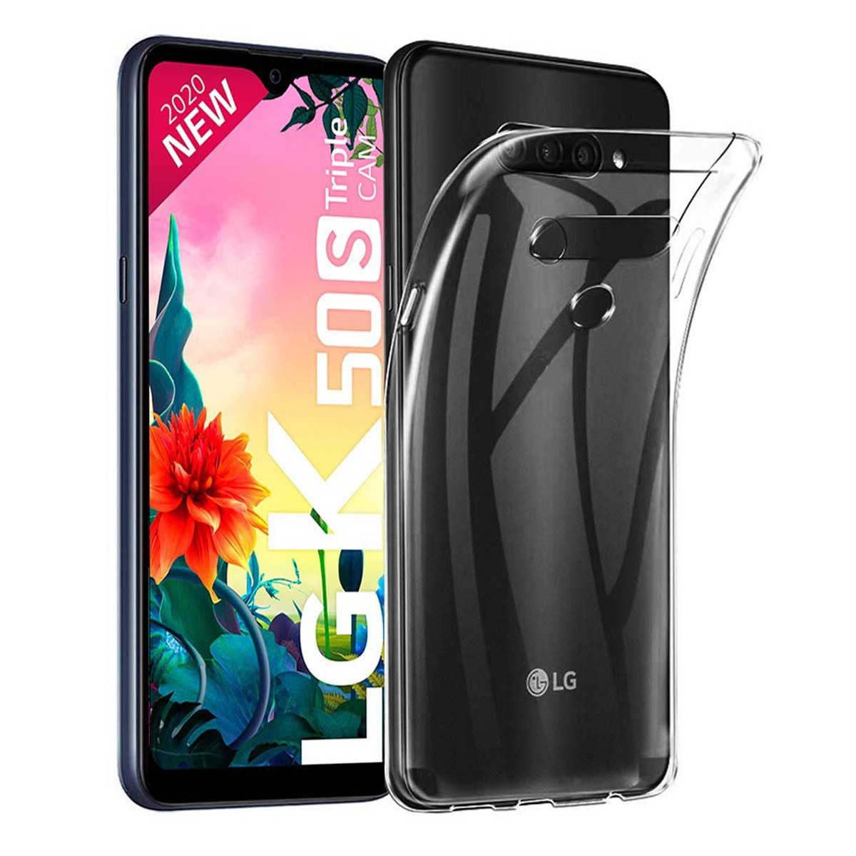 Funda Gel Tpu Fina Ultra-Thin 0,5mm Transparente para Lg K50S
