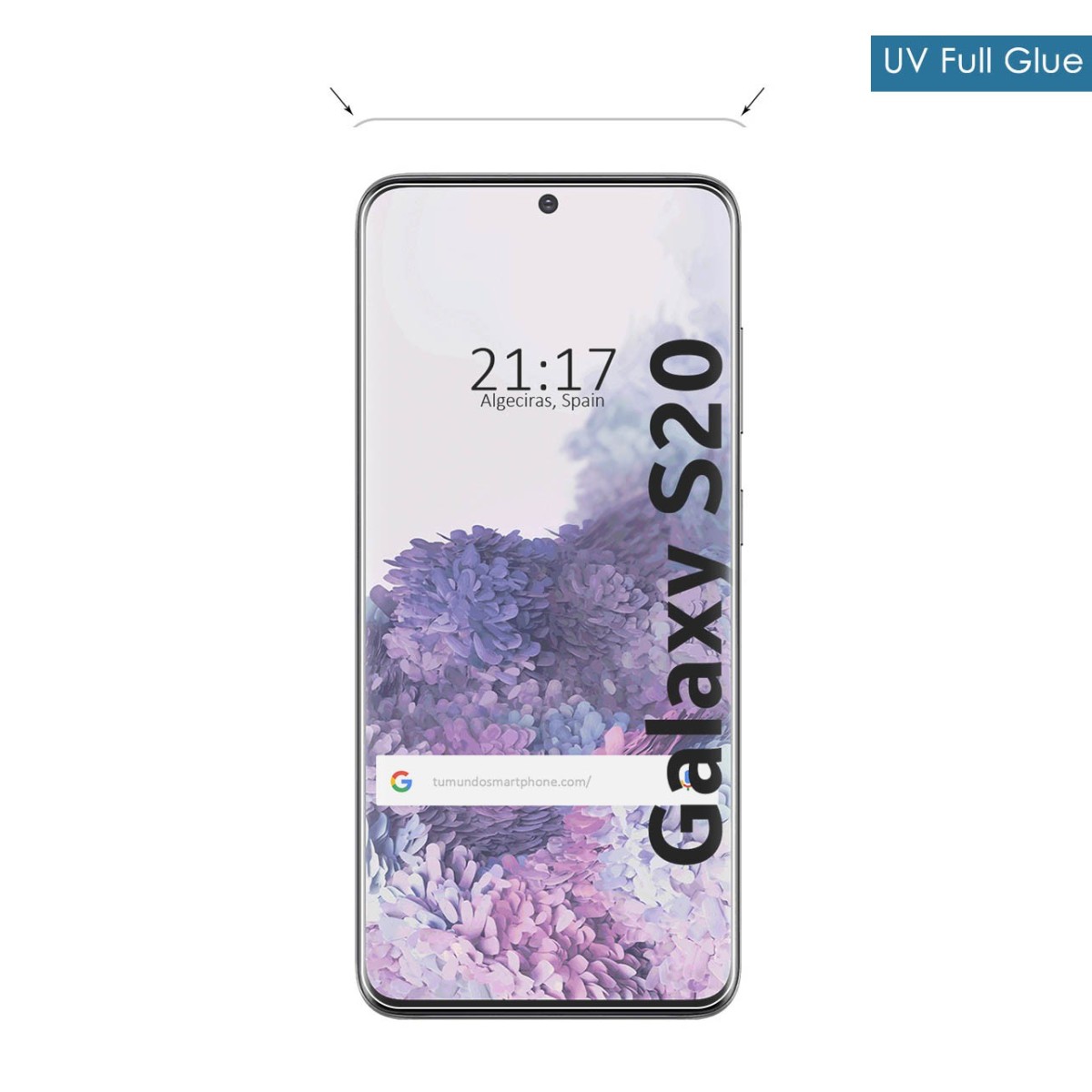 Protector Cristal Templado Completo Curvo UV Full Glue para Samsung Galaxy S20