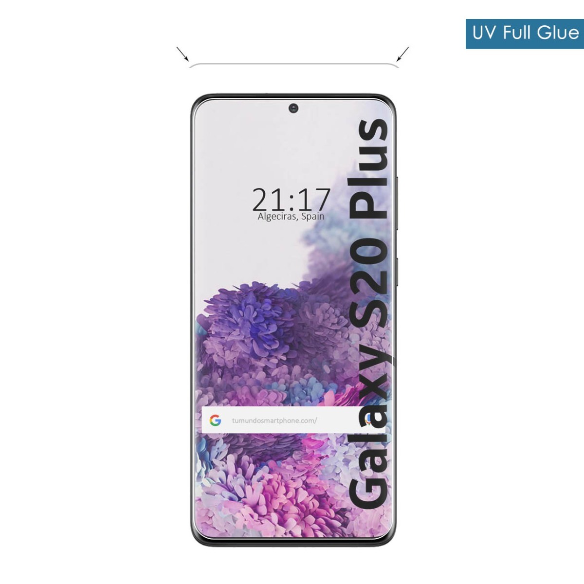 Protector Cristal Templado Completo Curvo UV Full Glue para Samsung Galaxy S20+ Plus