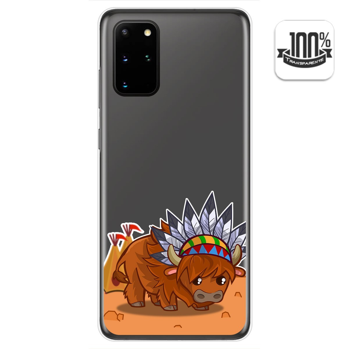 Funda Gel Transparente para Samsung Galaxy S20+ Plus diseño Bufalo Dibujos