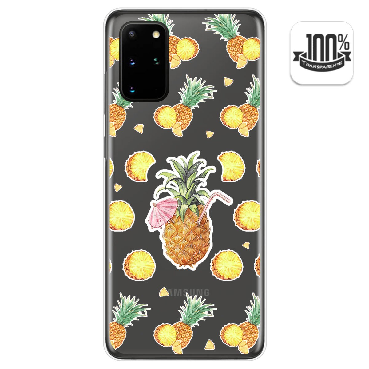 Funda Gel Transparente para Samsung Galaxy S20+ Plus diseño Piña Dibujos