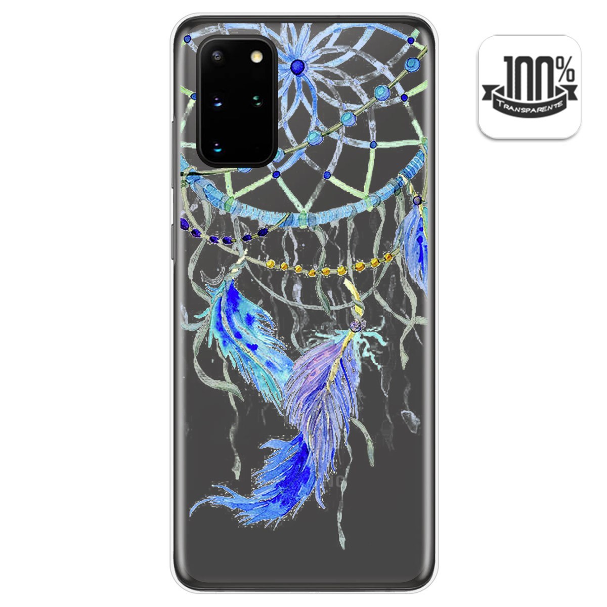Funda Gel Transparente para Samsung Galaxy S20+ Plus diseño Plumas Dibujos