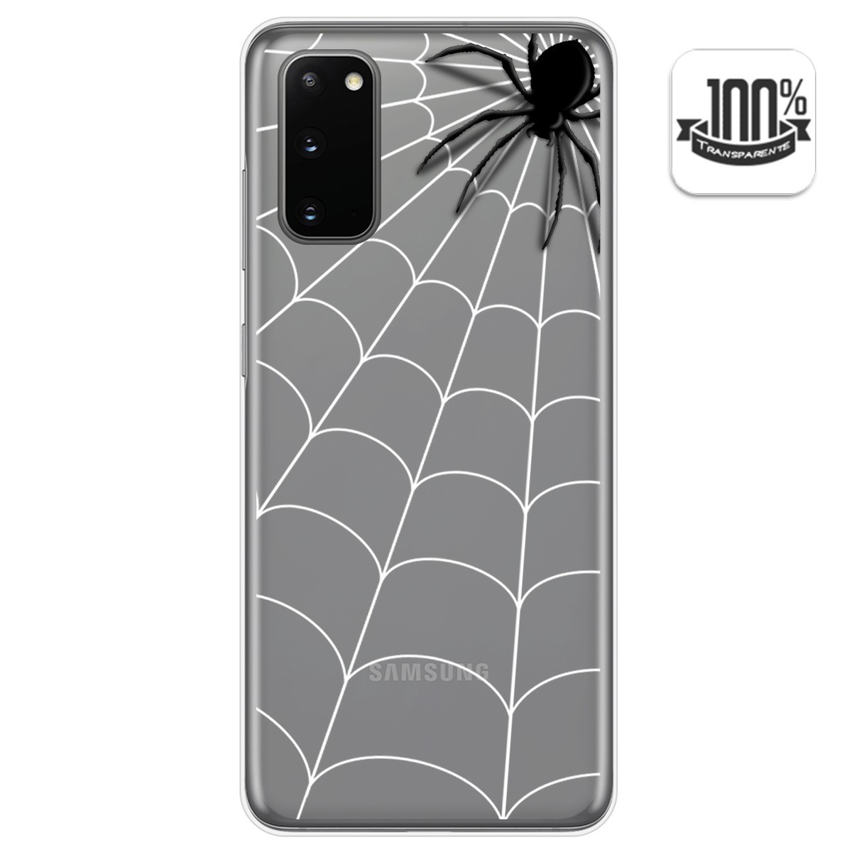 Funda Gel Transparente para Samsung Galaxy S20 diseño Araña Dibujos