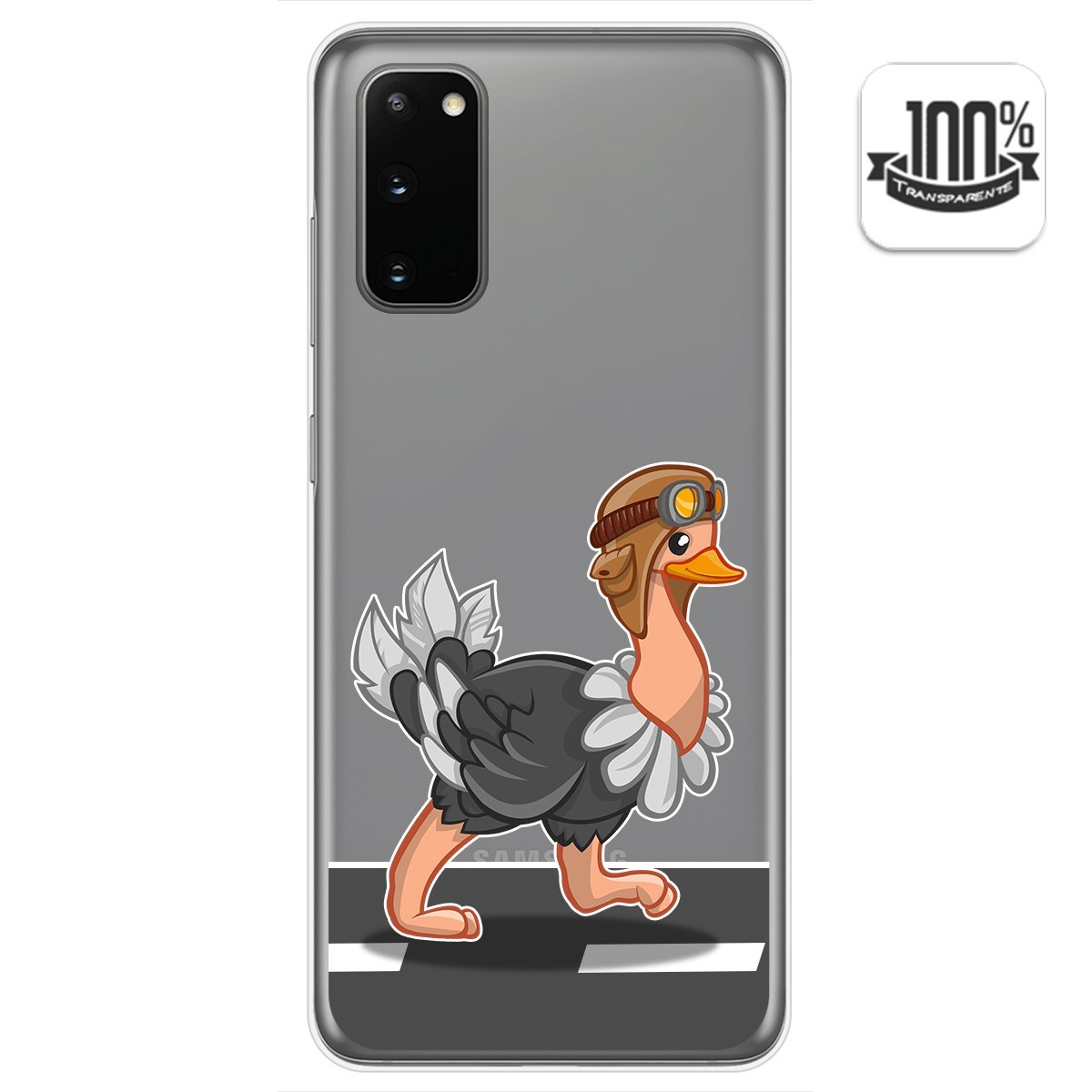 Funda Gel Transparente para Samsung Galaxy S20 diseño Avestruz Dibujos