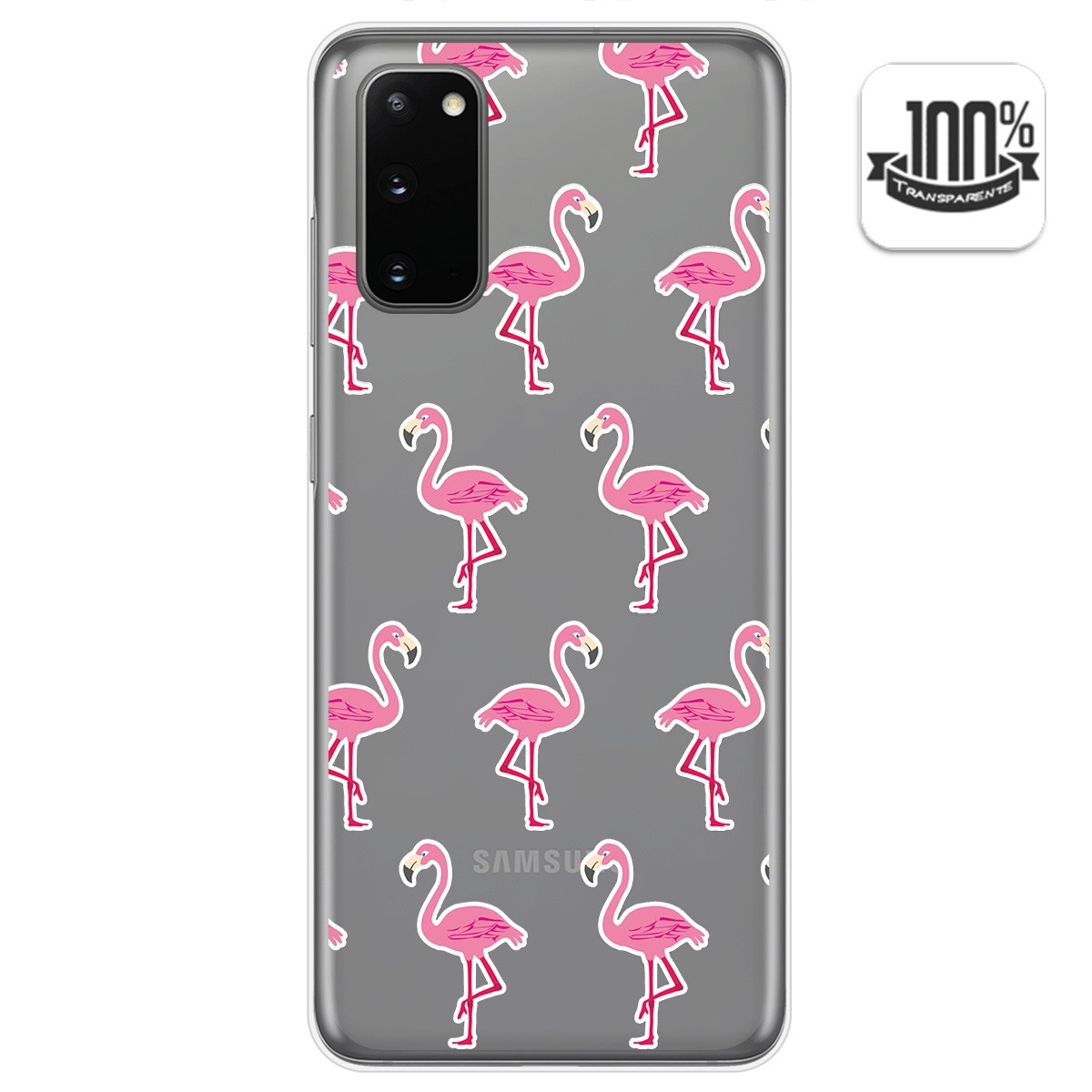 Funda Gel Transparente para Samsung Galaxy S20 diseño Flamenco Dibujos