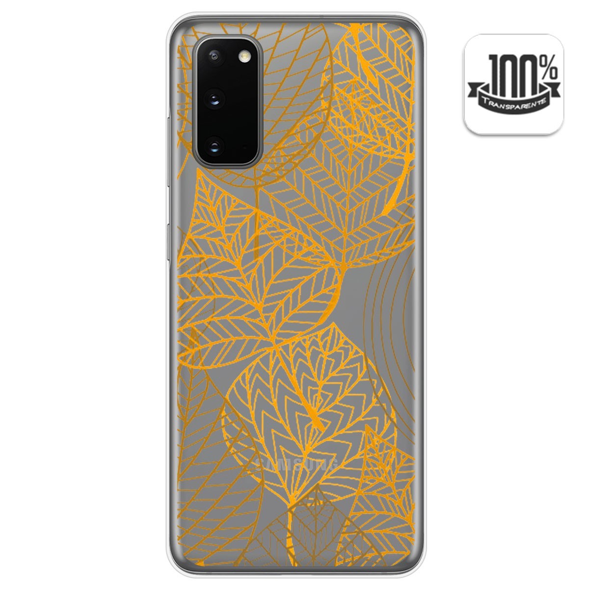 Funda Gel Transparente para Samsung Galaxy S20 diseño Hojas Dibujos
