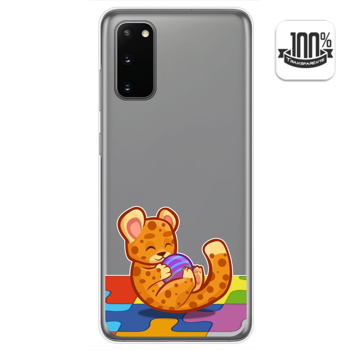 Funda Gel Transparente para Samsung Galaxy S20 diseño Leopardo Dibujos