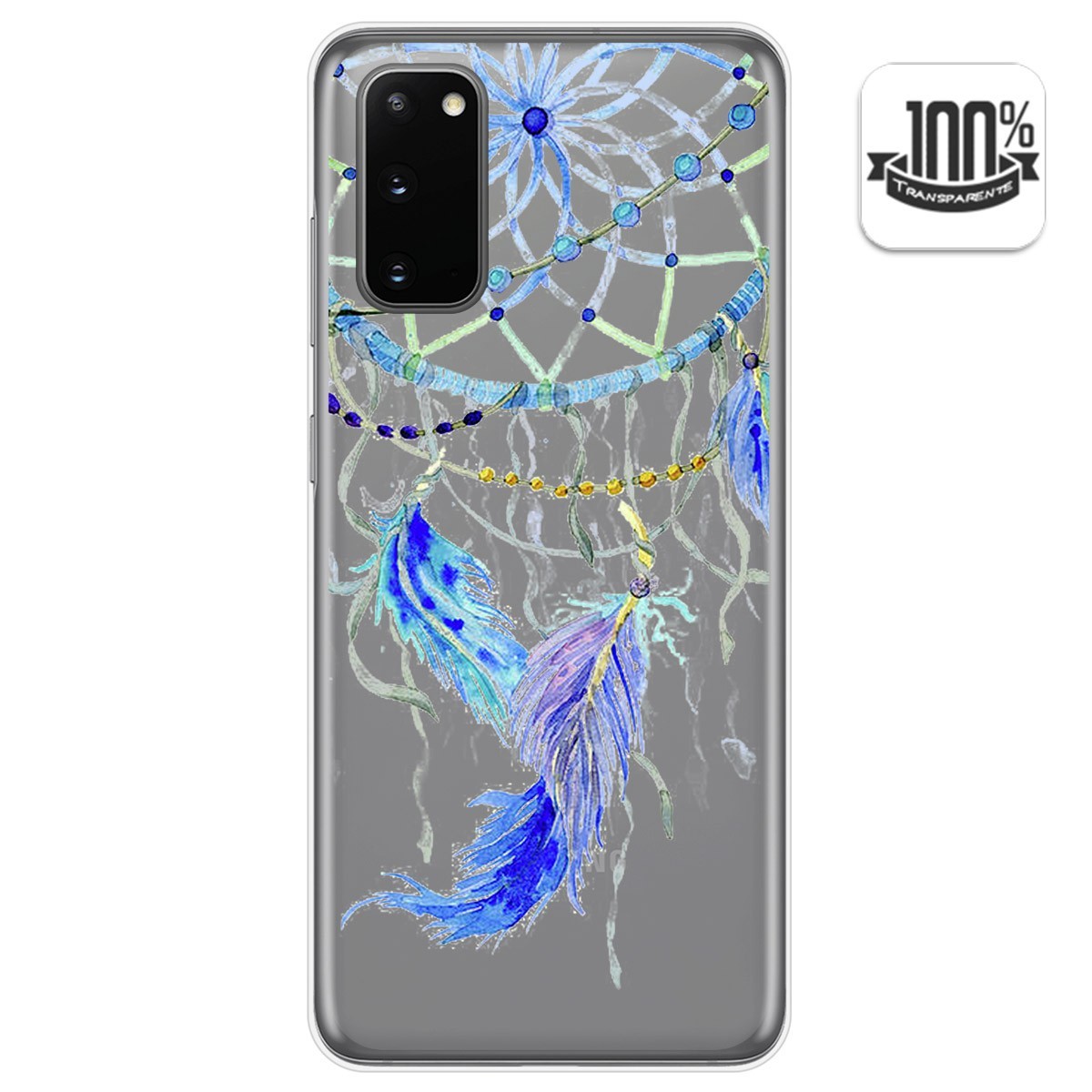 Funda Gel Transparente para Samsung Galaxy S20 diseño Plumas Dibujos