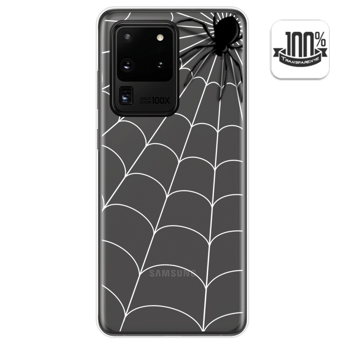 Funda Gel Transparente para Samsung Galaxy S20 Ultra diseño Araña Dibujos