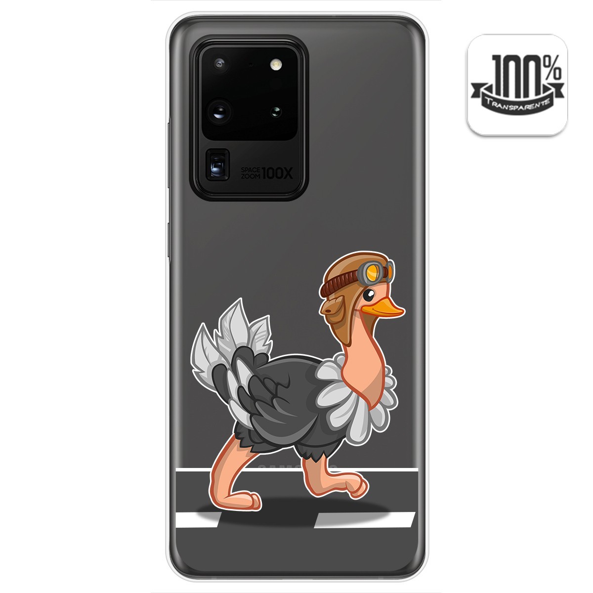 Funda Gel Transparente para Samsung Galaxy S20 Ultra diseño Avestruz Dibujos