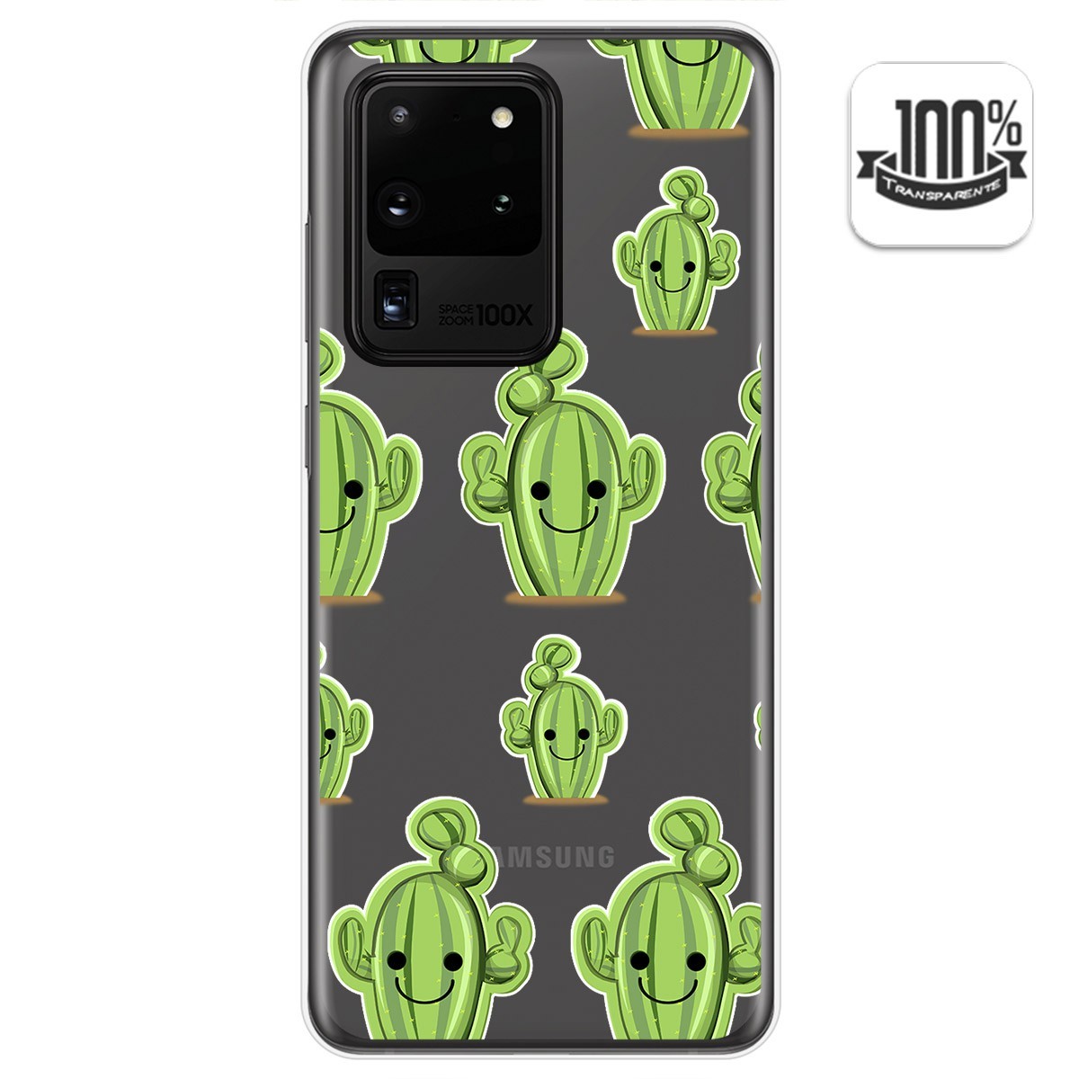 Funda Gel Transparente para Samsung Galaxy S20 Ultra diseño Cactus Dibujos