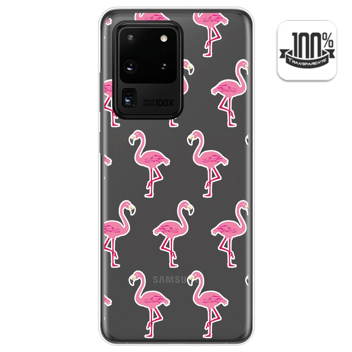 Funda Gel Transparente para Samsung Galaxy S20 Ultra diseño Flamenco Dibujos