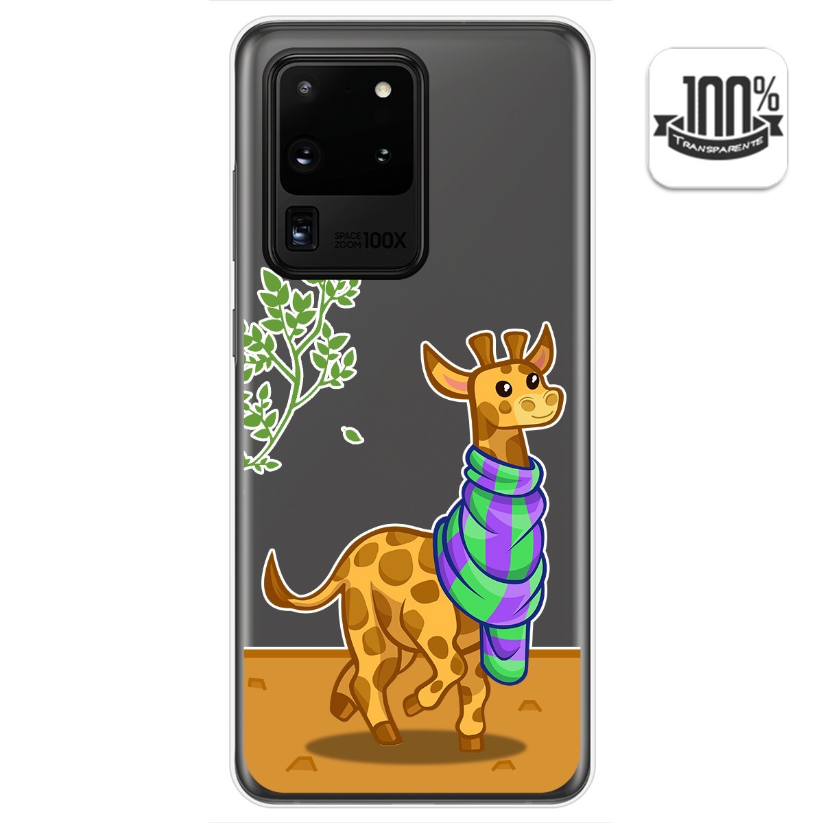 Funda Gel Transparente para Samsung Galaxy S20 Ultra diseño Jirafa Dibujos