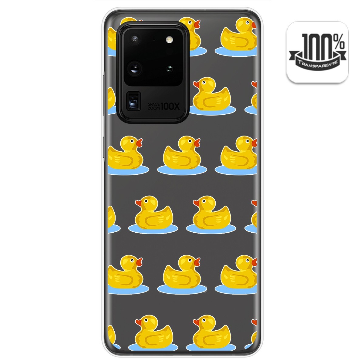 Funda Gel Transparente para Samsung Galaxy S20 Ultra diseño Pato Dibujos