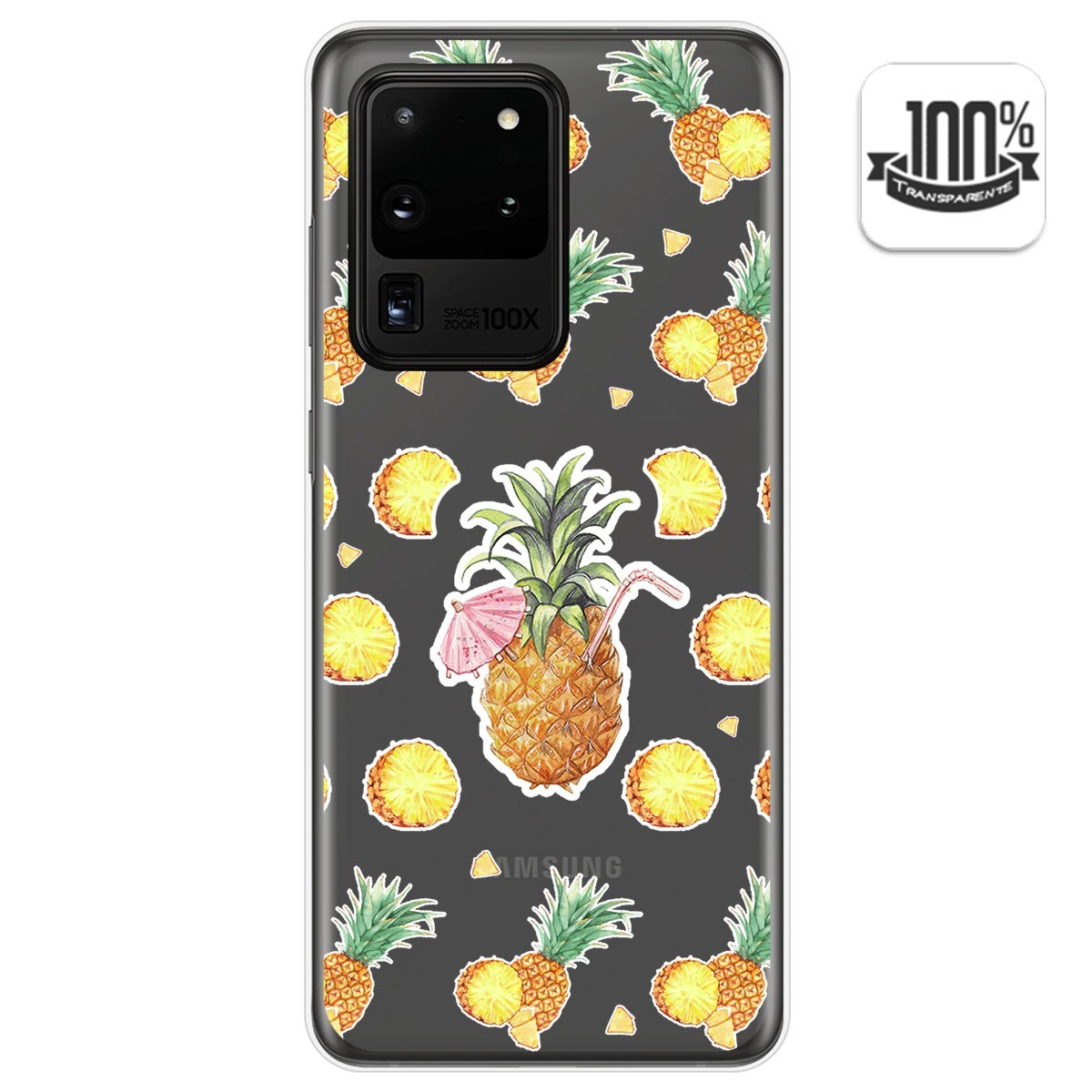Funda Gel Transparente para Samsung Galaxy S20 Ultra diseño Piña Dibujos