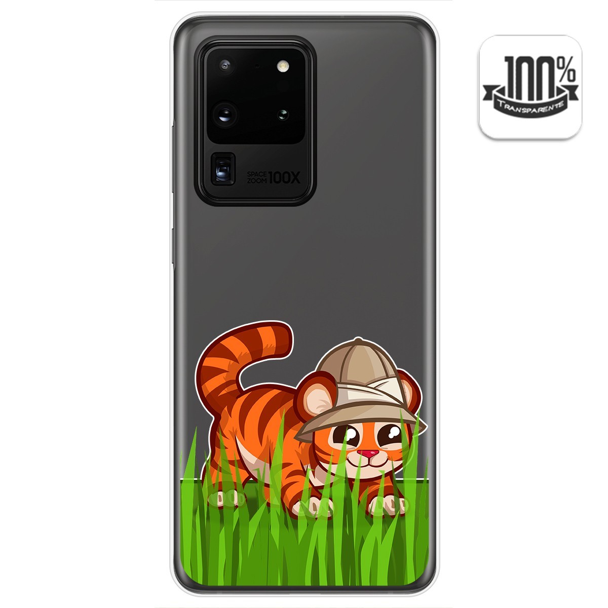 Funda Gel Transparente para Samsung Galaxy S20 Ultra diseño Tigre Dibujos