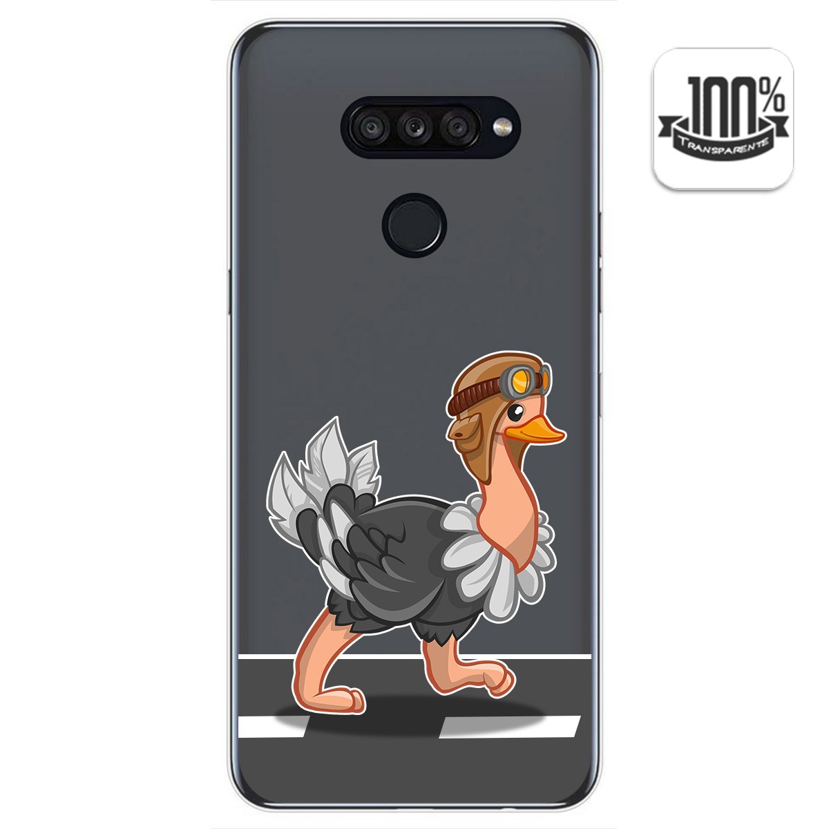 Funda Gel Transparente para Lg K50S diseño Avestruz Dibujos
