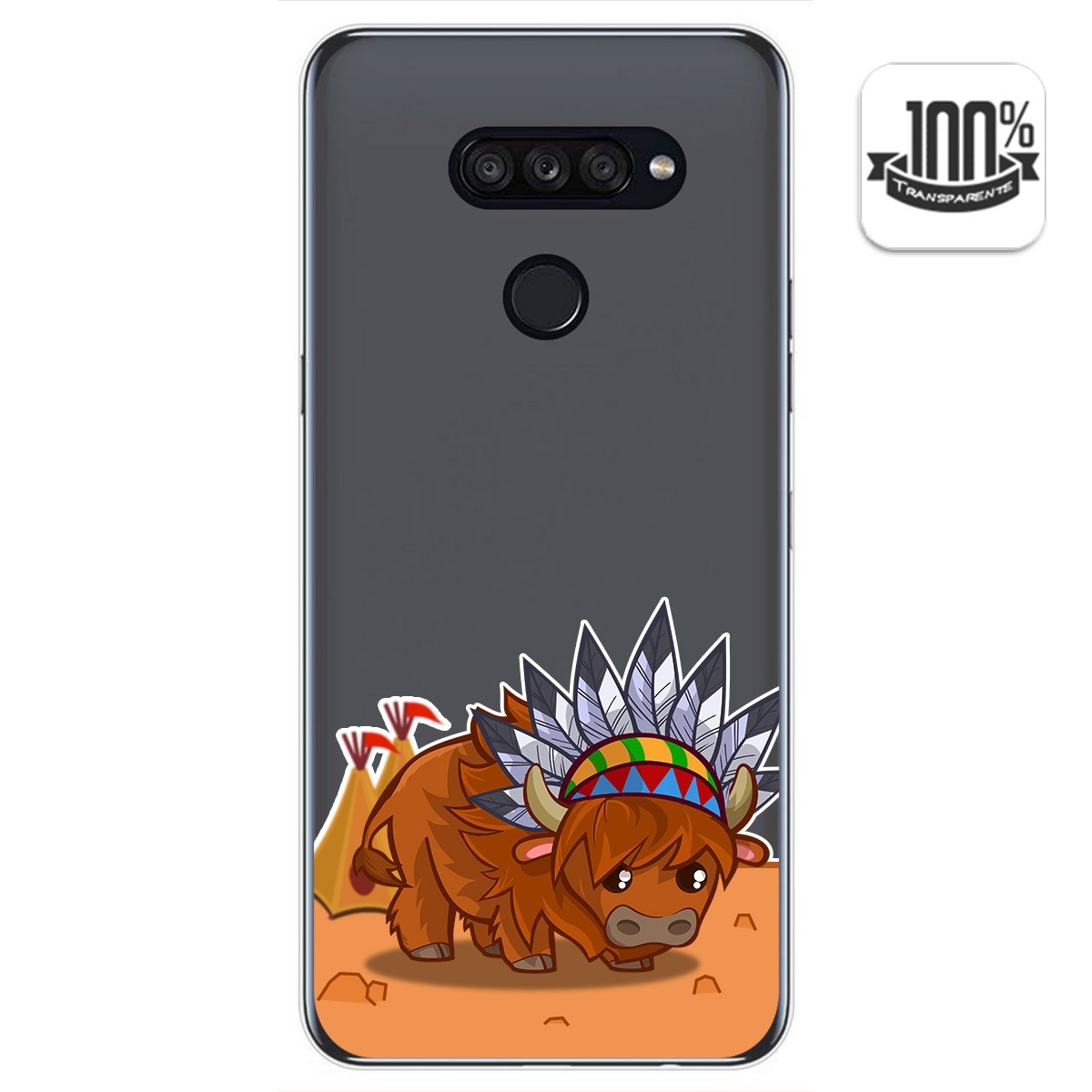 Funda Gel Transparente para Lg K50S diseño Bufalo Dibujos