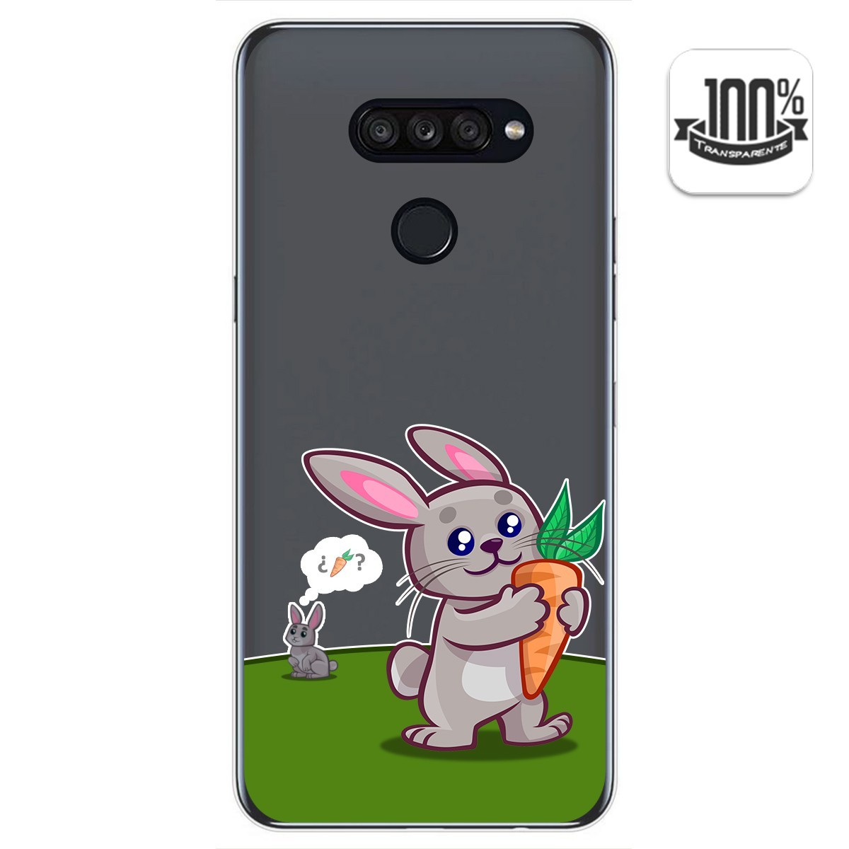 Funda Gel Transparente para Lg K50S diseño Conejo Dibujos
