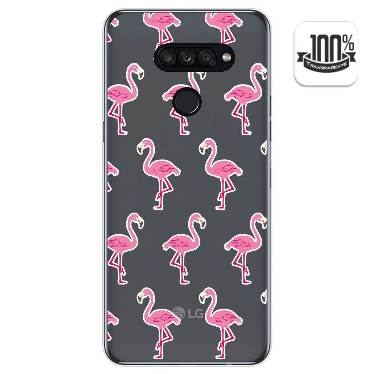 Funda Gel Transparente para Lg K50S diseño Flamenco Dibujos