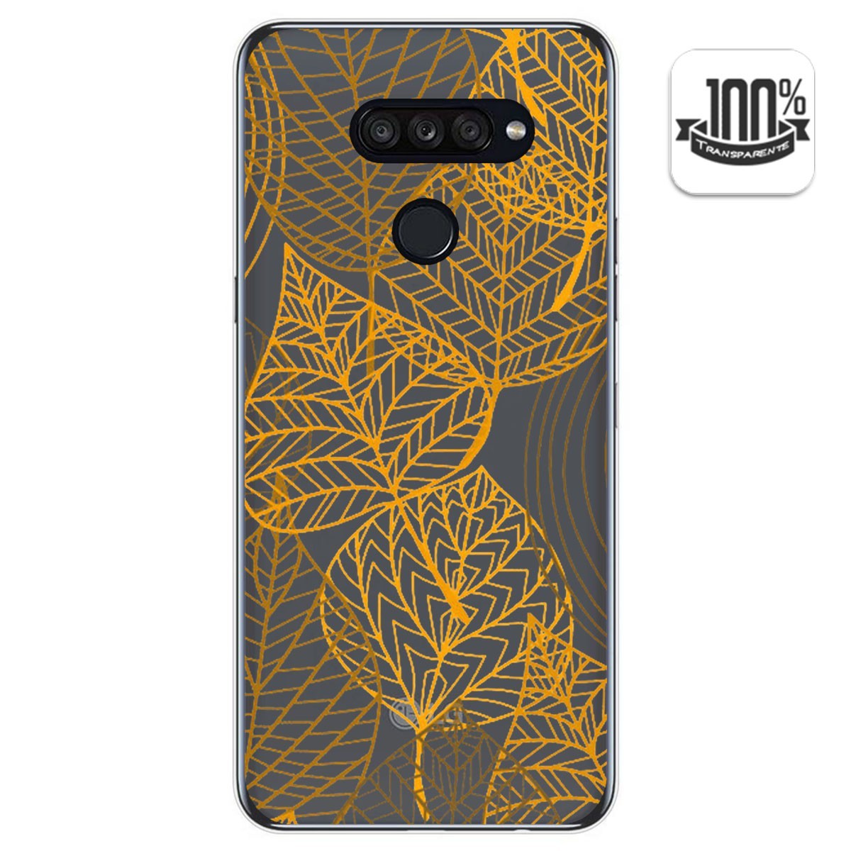 Funda Gel Transparente para Lg K50S diseño Hojas Dibujos