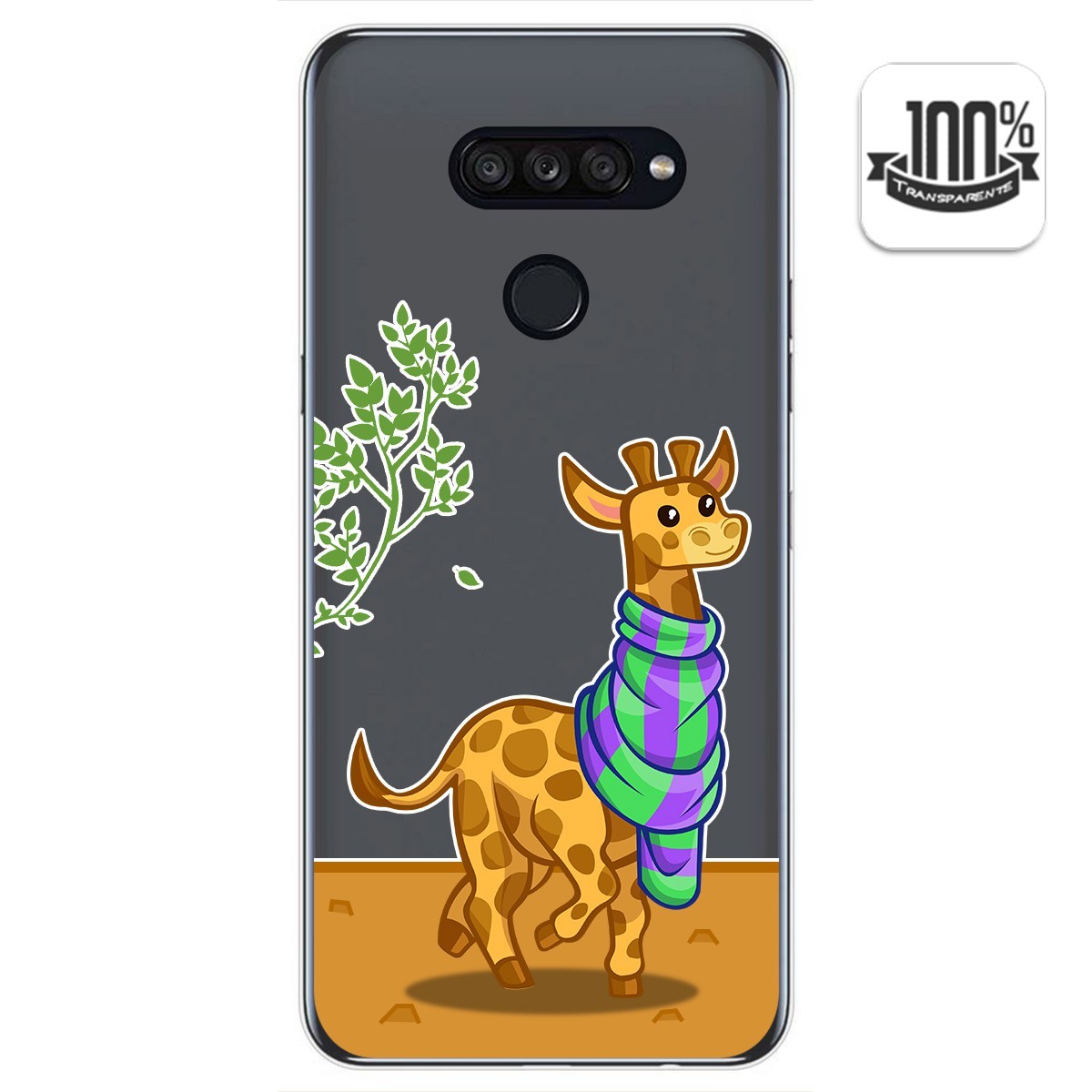 Funda Gel Transparente para Lg K50S diseño Jirafa Dibujos