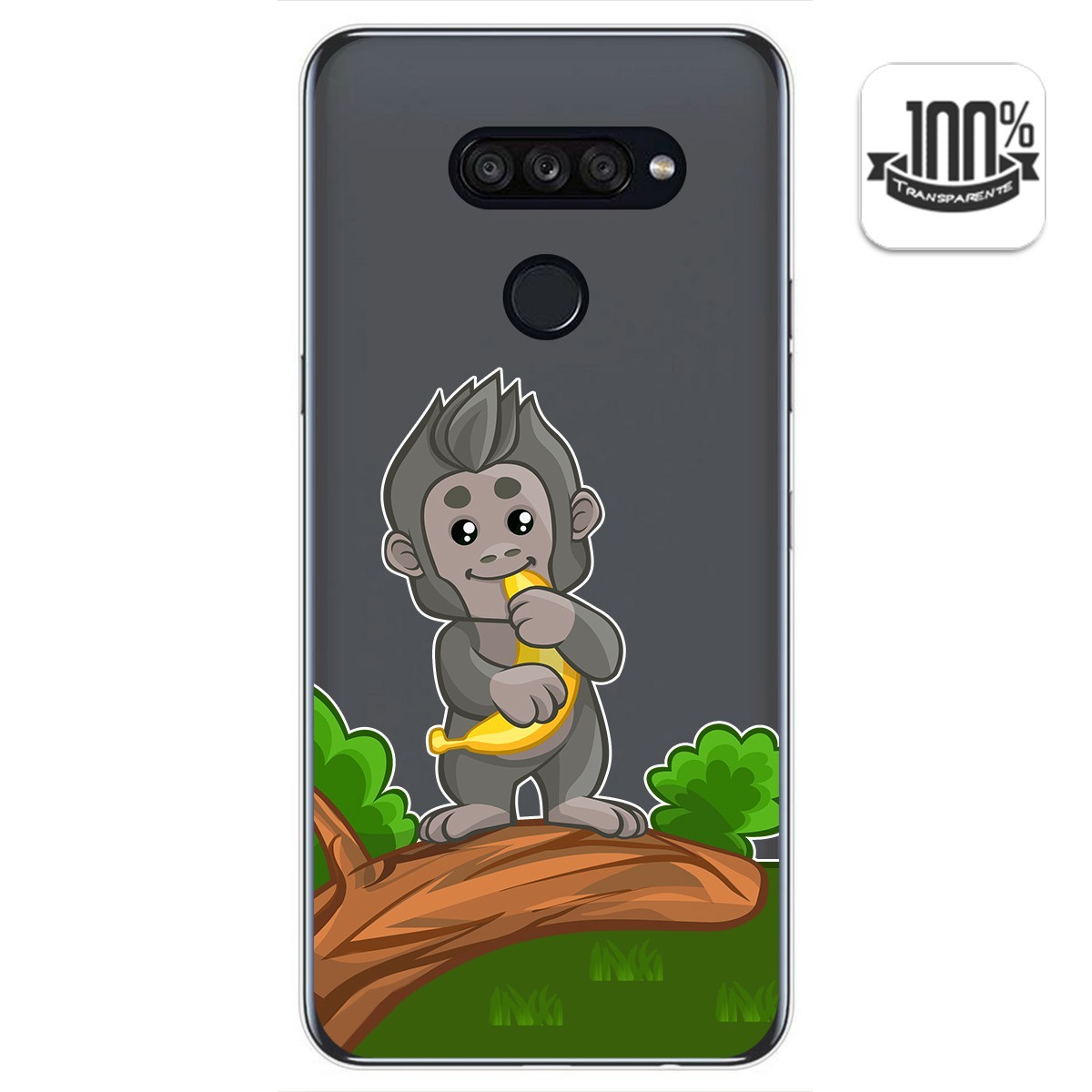 Funda Gel Transparente para Lg K50S diseño Mono Dibujos