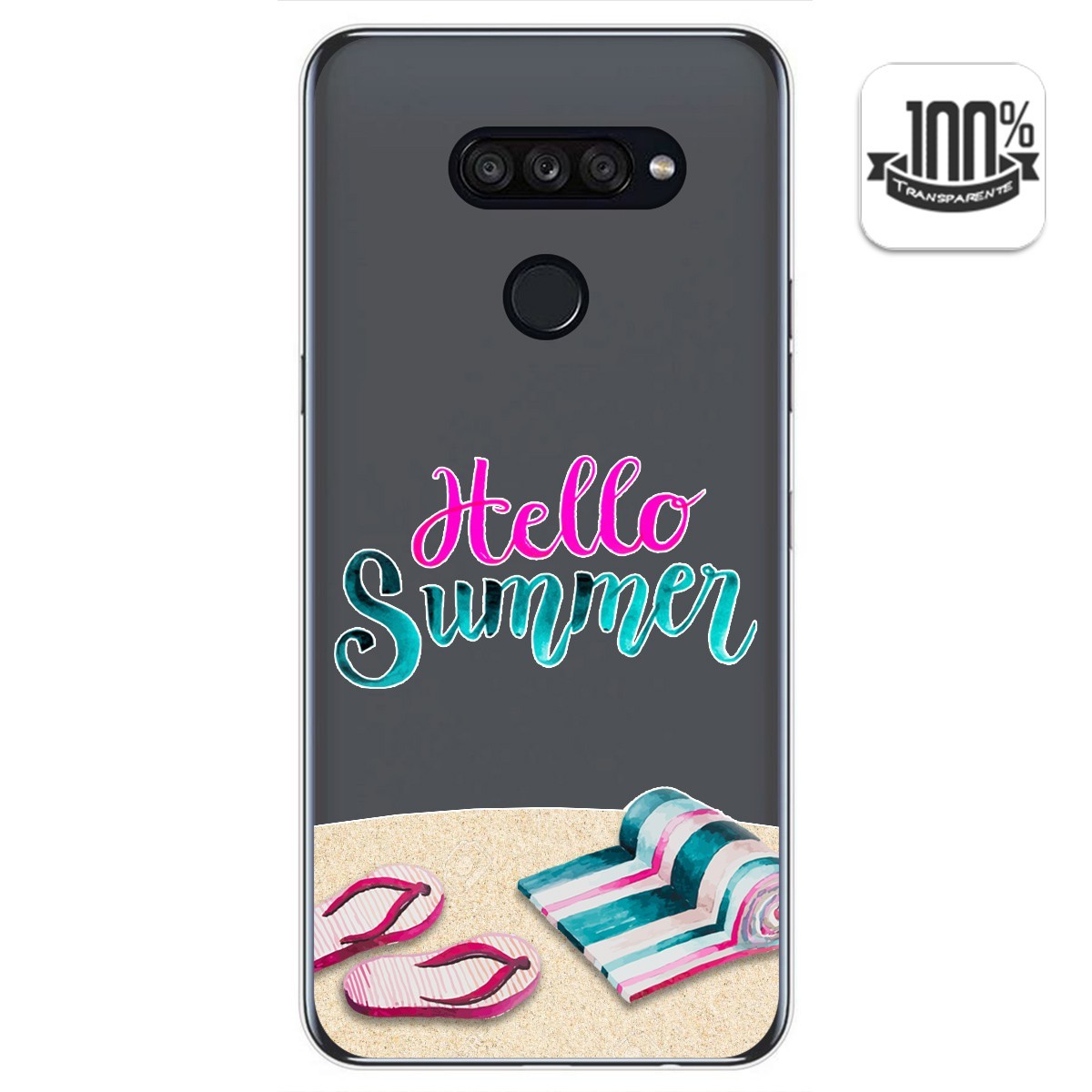 Funda Gel Transparente para Lg K50S diseño Summer Dibujos