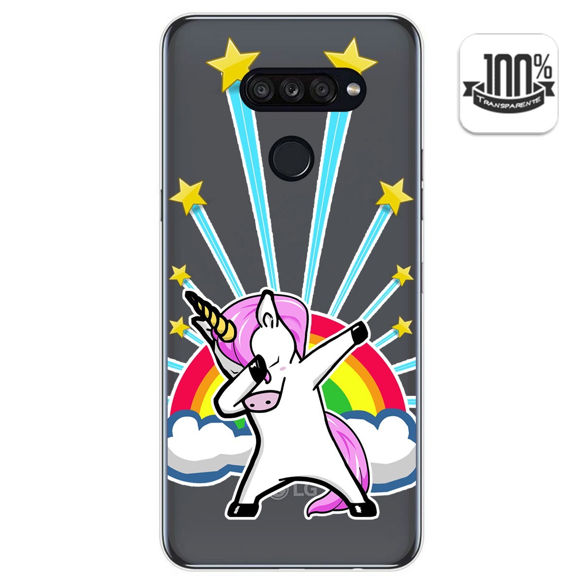 Funda Gel Transparente para Lg K50S diseño Unicornio Dibujos