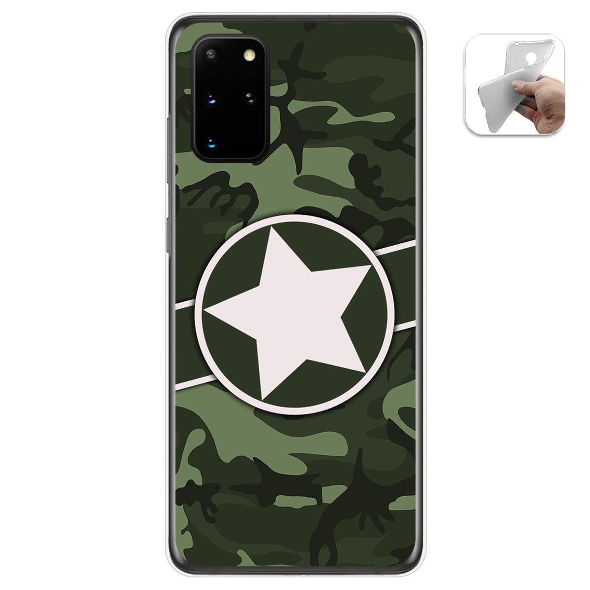 Funda Gel Tpu para Samsung Galaxy S20+ Plus diseño Camuflaje 01 Dibujos