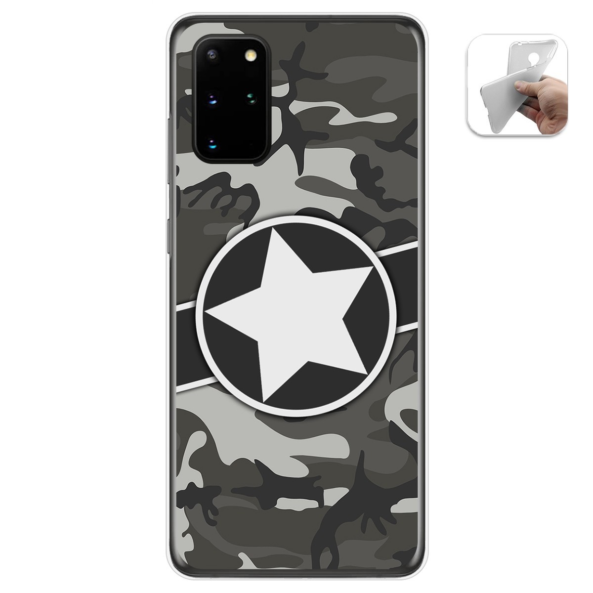 Funda Gel Tpu para Samsung Galaxy S20+ Plus diseño Camuflaje 02 Dibujos