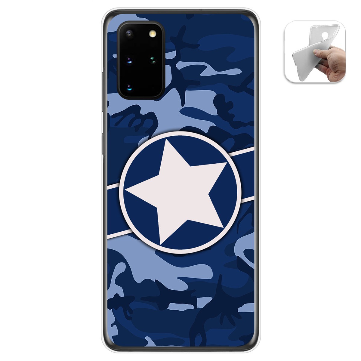 Funda Gel Tpu para Samsung Galaxy S20+ Plus diseño Camuflaje 03 Dibujos