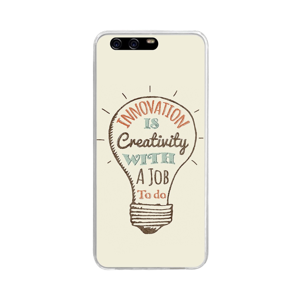 Funda Gel Tpu para Huawei P10 Plus Diseño Creativity Dibujos
