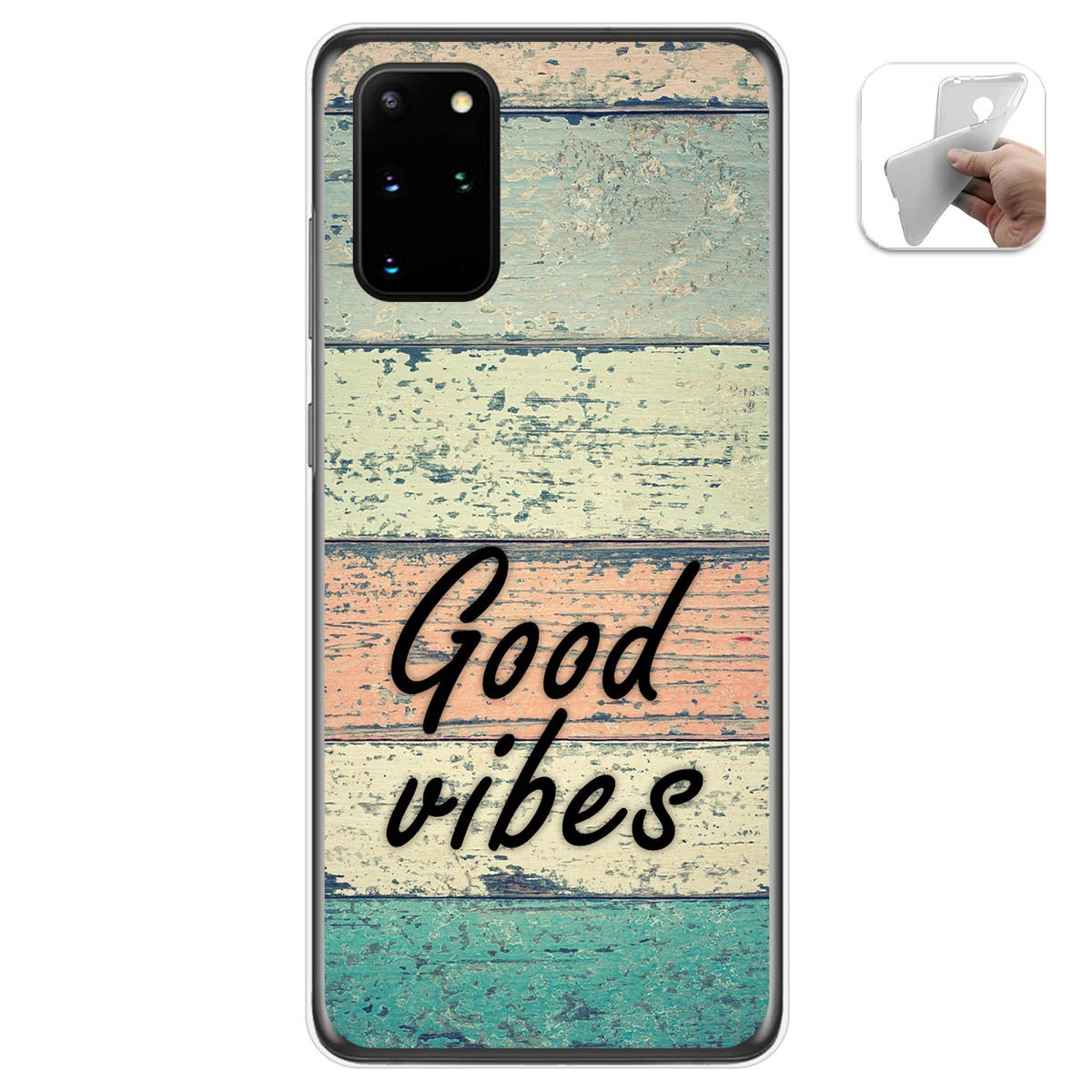 Funda Gel Tpu para Samsung Galaxy S20+ Plus diseño Madera 01 Dibujos