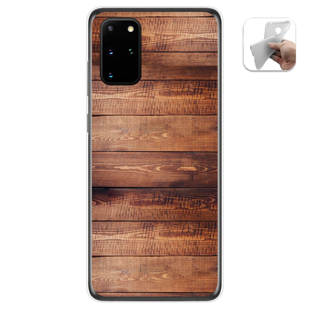 Funda Gel Tpu para Samsung Galaxy S20+ Plus diseño Madera 02 Dibujos