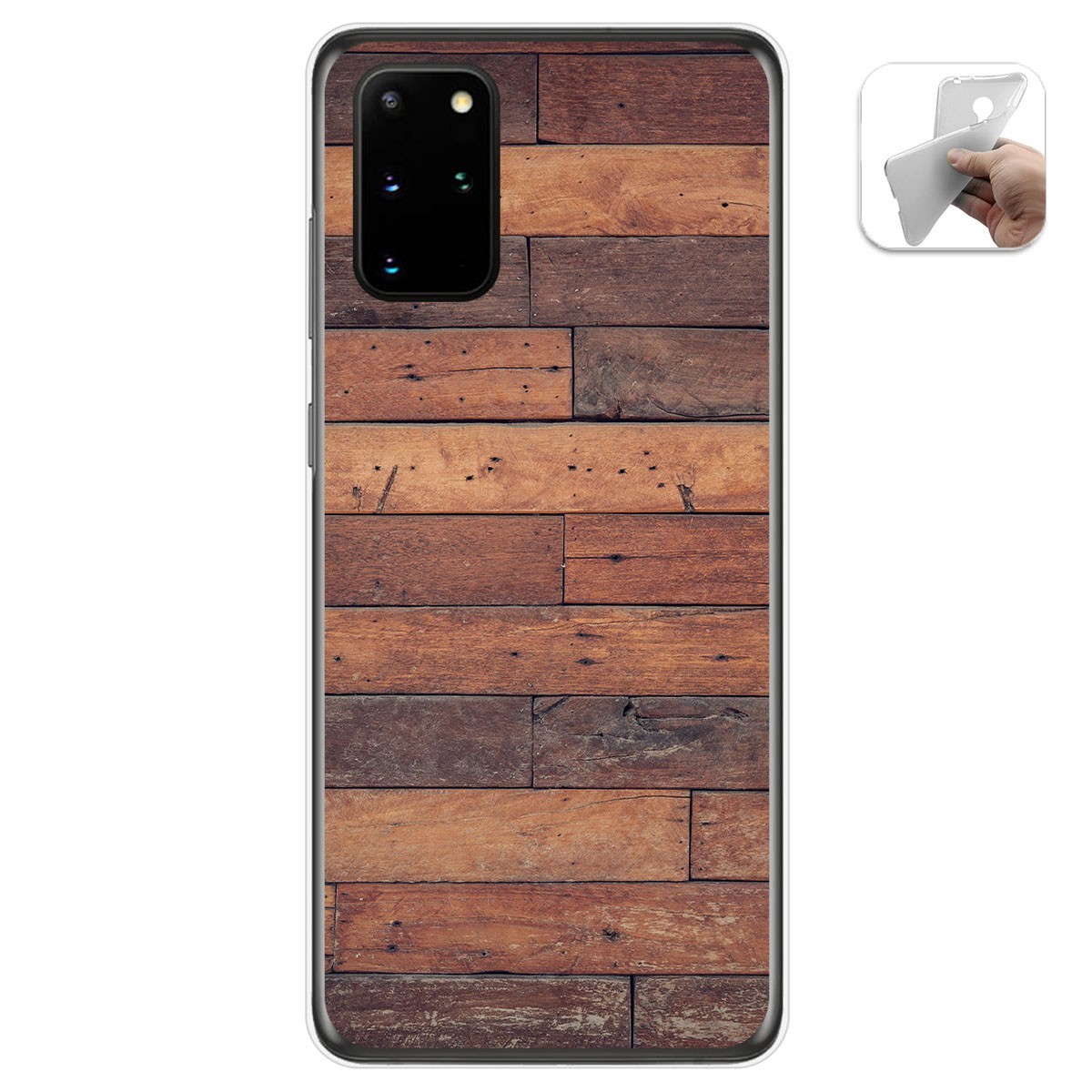 Funda Gel Tpu para Samsung Galaxy S20+ Plus diseño Madera 03 Dibujos