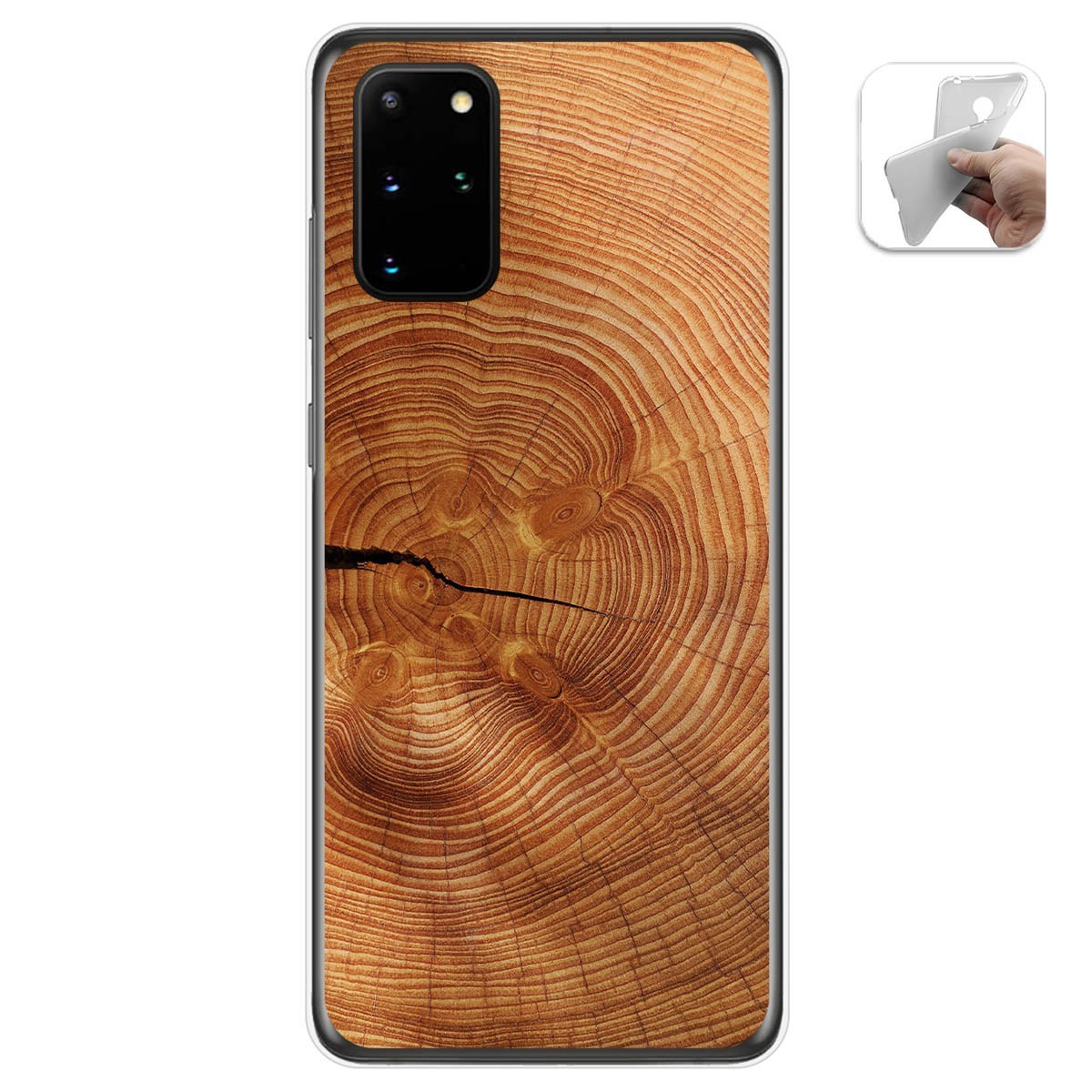 Funda Gel Tpu para Samsung Galaxy S20+ Plus diseño Madera 04 Dibujos