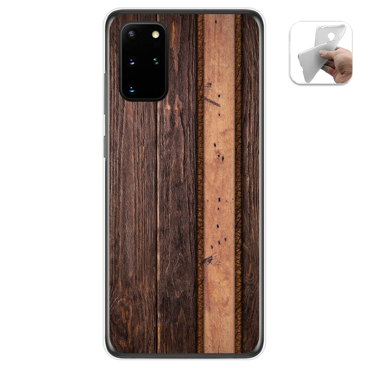 Funda Gel Tpu para Samsung Galaxy S20+ Plus diseño Madera 05 Dibujos