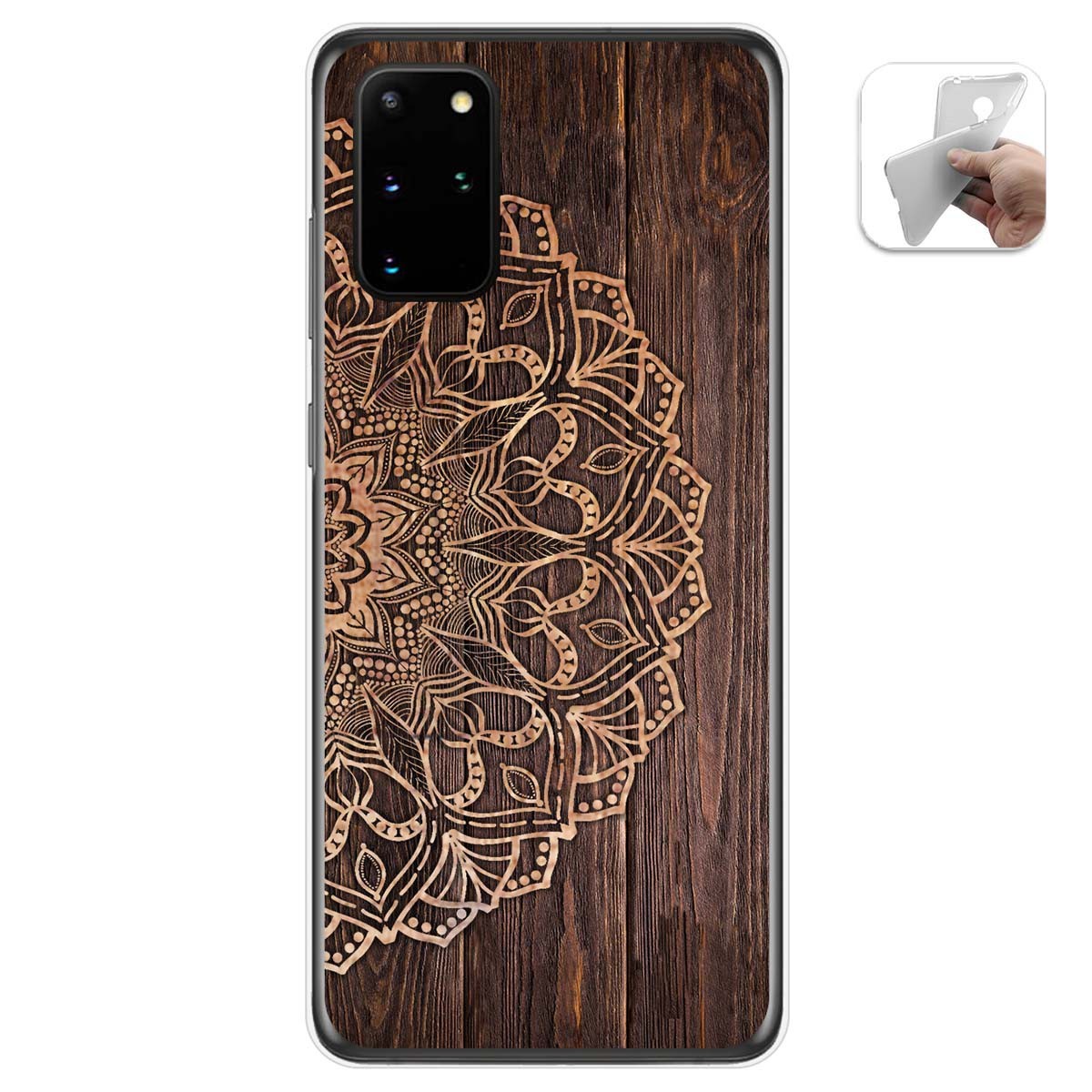 Funda Gel Tpu para Samsung Galaxy S20+ Plus diseño Madera 06 Dibujos