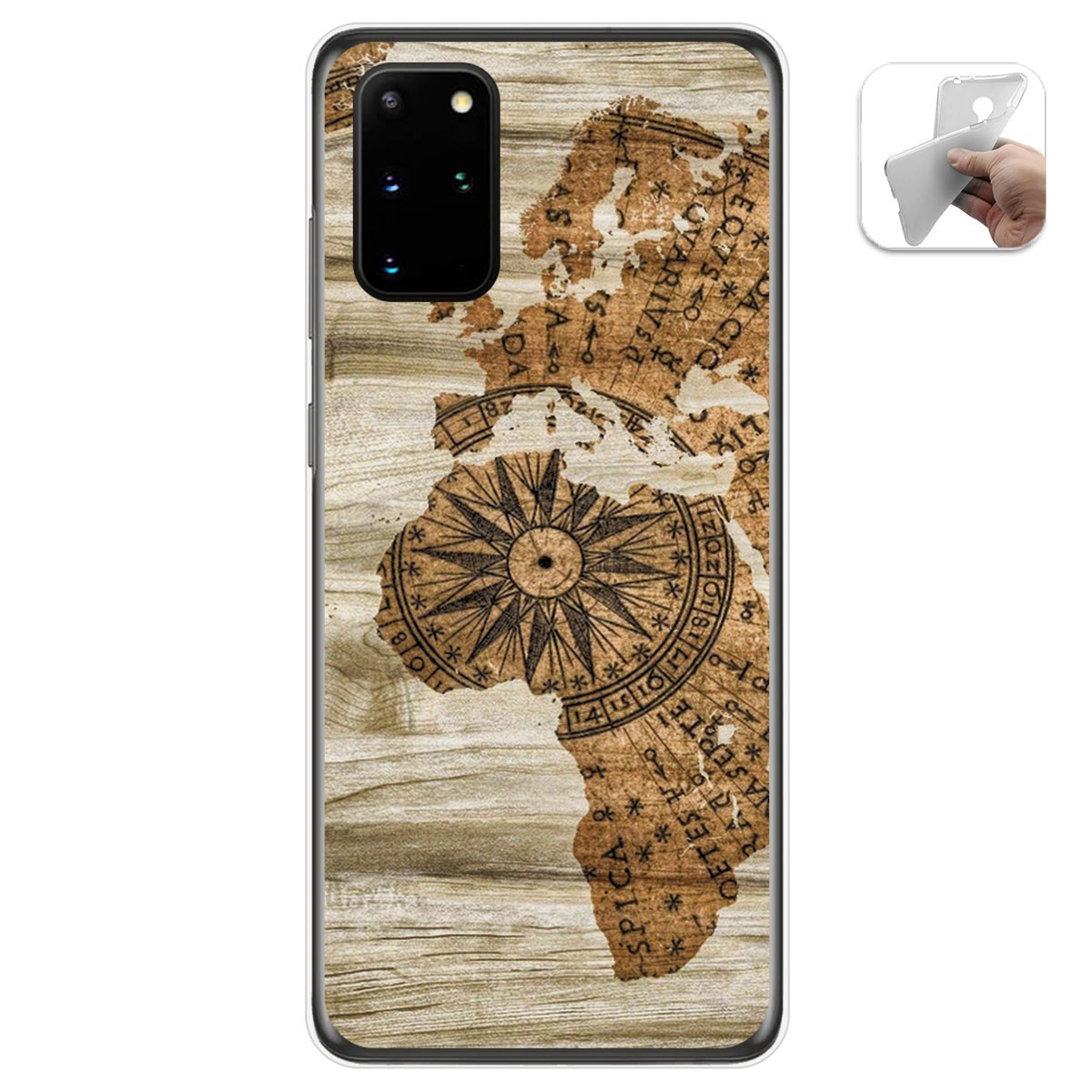 Funda Gel Tpu para Samsung Galaxy S20+ Plus diseño Madera 07 Dibujos