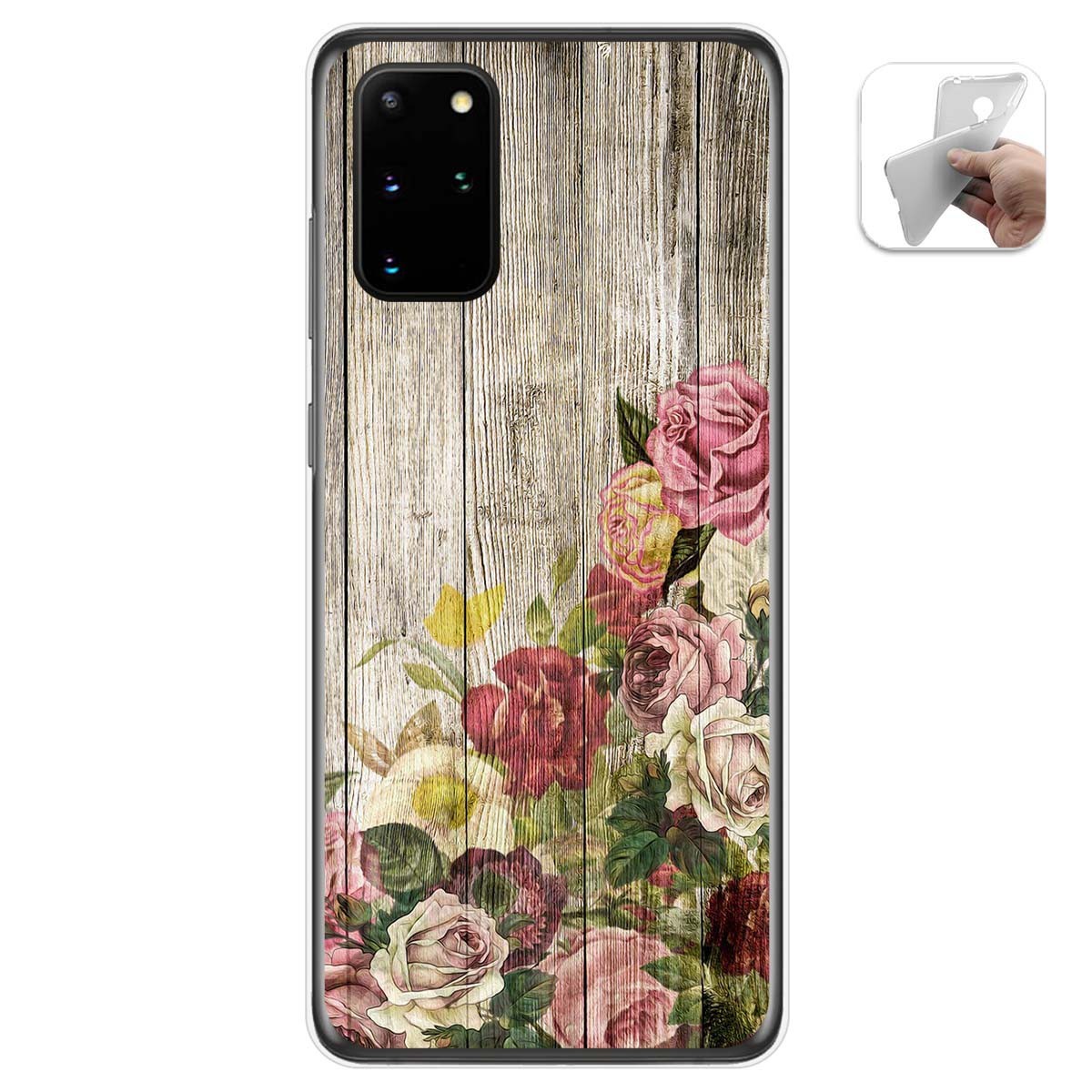 Funda Gel Tpu para Samsung Galaxy S20+ Plus diseño Madera 08 Dibujos