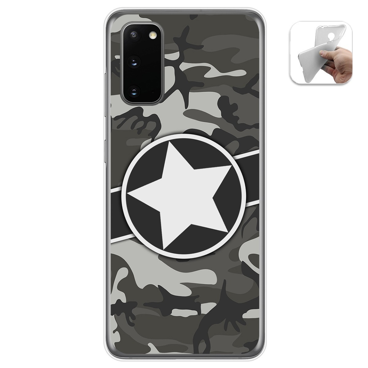 Funda Gel Tpu para Samsung Galaxy S20 diseño Camuflaje 02 Dibujos