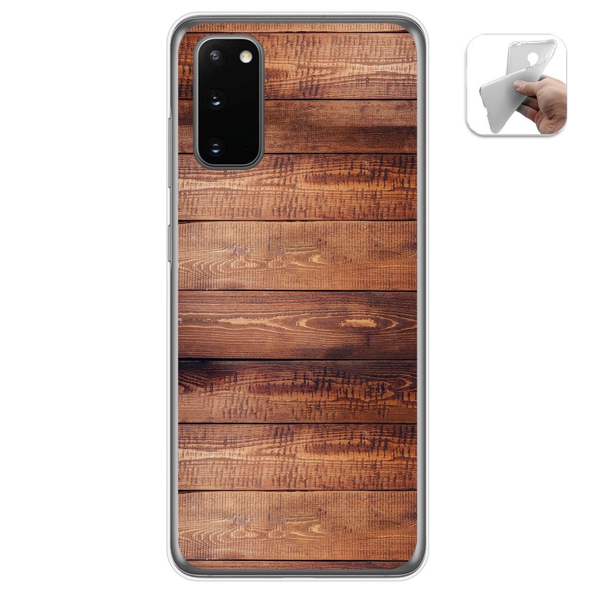 Funda Gel Tpu para Samsung Galaxy S20 diseño Madera 02 Dibujos