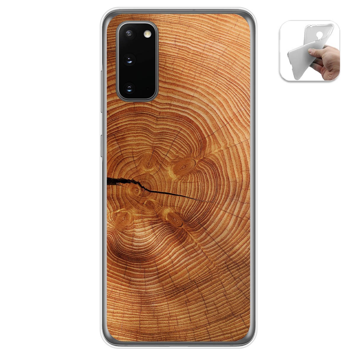 Funda Gel Tpu para Samsung Galaxy S20 diseño Madera 04 Dibujos