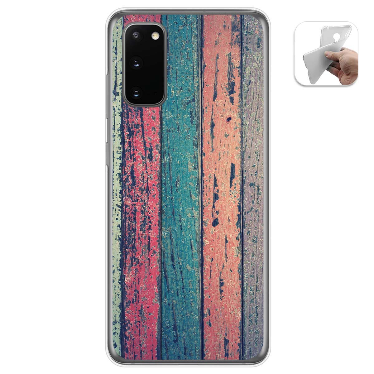 Funda Gel Tpu para Samsung Galaxy S20 diseño Madera 10 Dibujos